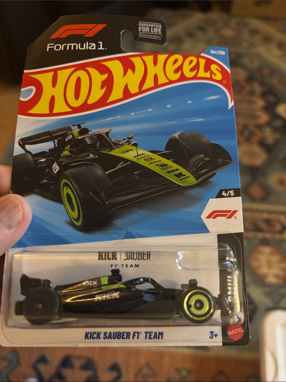 Hot Wheels Kick Sauber F1 Team Die-Cast Race Car - Black & Neon Green
